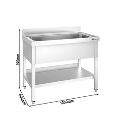 Zlewozmywak PREMIUM – 1000 x 600 mm – z 1 komorą