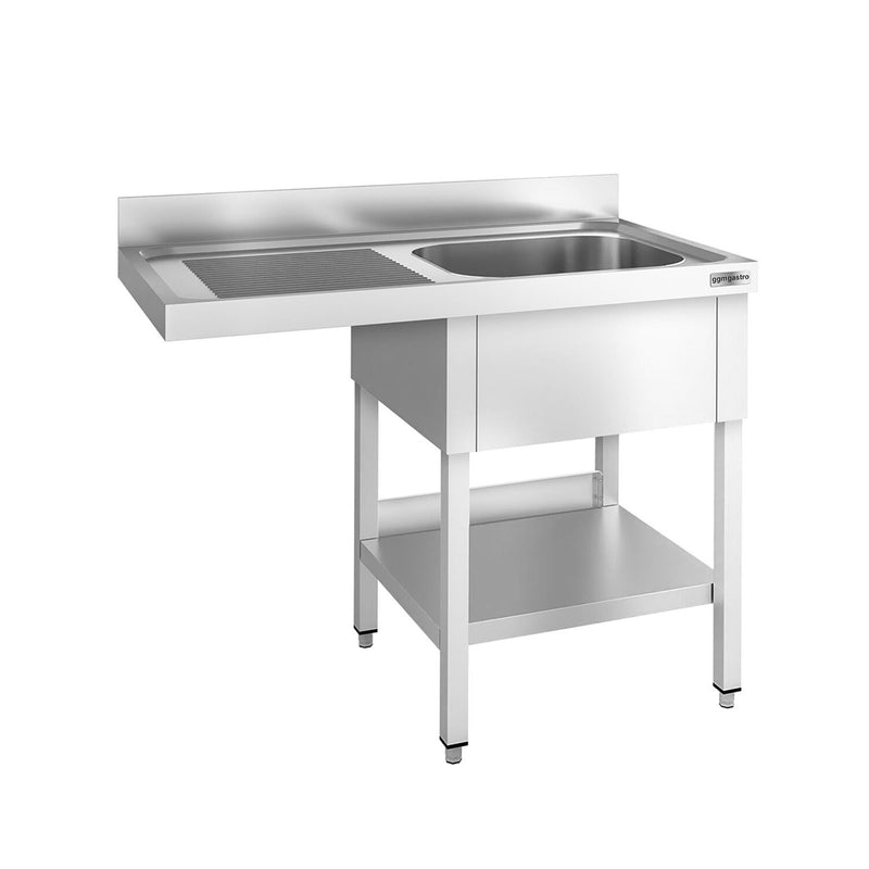 Stół zlewozmywakowy dla zmywarki do naczyń - 1200x600 mm - z 1 zlewem po prawej stronie