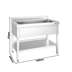 Zlewozmywak PREMIUM – 1200 x 600 mm – z 1 komorą