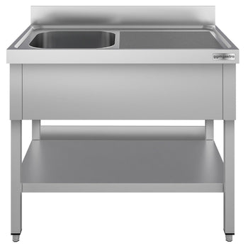 Stół zlewozmywakowy ECO - 1200x700mm - z półką dolną i 1 zlewem po lewej stronie - Prime Gastro