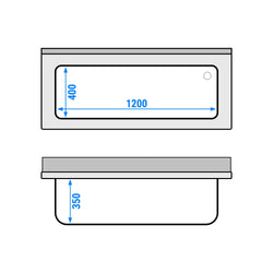 Szafka zlewozmywakowa PREMIUM – 1400 x 600 mm – z 1 komorą