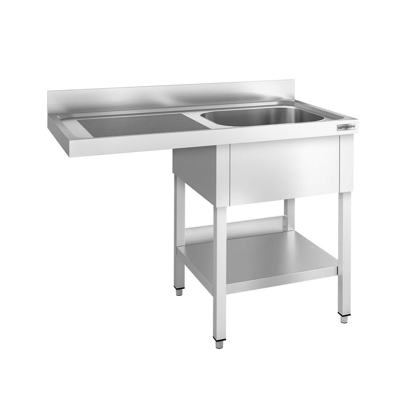 Stół zlewozmywakowy dla zmywarki do naczyń - 1400x700mm - z 1 zlewem po prawej stronie