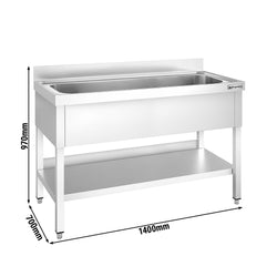 Zlewozmywak PREMIUM – 1400 x 700 mm – z 1 komorą