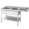 Commercial Dishwasher Sink Unit PREMIUM - 1600x600mm - Double Sink - Right Hand Drainer