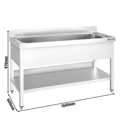 Zlewozmywak PREMIUM – 1600 x 600 mm – z 1 komorą