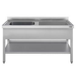 Zlewozmywak ECO - 1600 x 700 mm - z podstawą i 1 komorą po lewej stronie