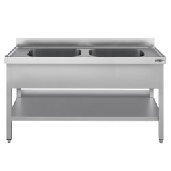 Zlewozmywak ECO - 1600x600 mm - z podstawą i 2 komorami pośrodku
