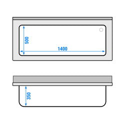 Zlewozmywak PREMIUM – 1600 x 700 mm – z 1 komorą