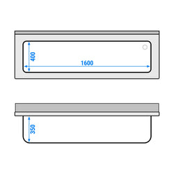 Zlewozmywak ECO – 1800 x 600 mm – z 1 komorą