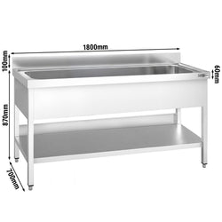 Zlewozmywak PREMIUM – 1800 x 700 mm – z 1 komorą