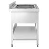 Stainless Steel Commercial Sink Unit PREMIUM - 2000x600mm - with Double Bowl Centre - with Undershelf - with Upstand