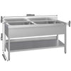 Zlewozmywak ECO – 2000 x 600 mm – z 2 komorami