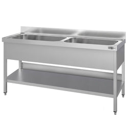 Zlewozmywak ECO – 2000 x 600 mm – z 2 komorami