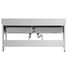 Zlewozmywak PREMIUM – 2000 x 600 mm – z 2 komorami