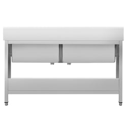 Zlewozmywak PREMIUM – 2000 x 700 mm – z 2 komorami