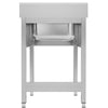 Stainless Steel Commercial Sink Unit ECO - 600x700mm - with Undershelf & Single Bowl - with Upstand