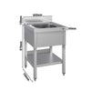 Stainless Steel Commercial Sink Unit ECO - 600x700mm - with Undershelf & Single Bowl - with Upstand