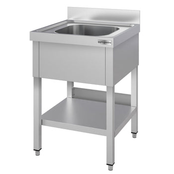 Stół zlewozmywakowy ECO - z dolną półką i 1 zlewem - Prime Gastro