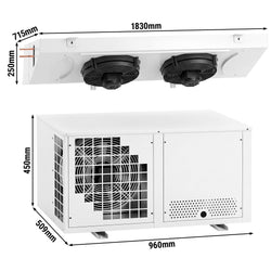 Commercial Remote Split System Freezer Pack - max. for 20 m³ - IP rating IP 51 - 497W