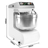 Spiral mixer for bakery dough - 205 liters / 130 kg - 2 speeds - with fixed bowl - 2 motors