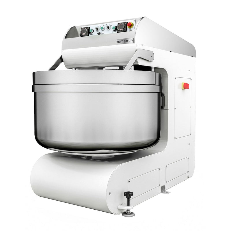 Mikser spiralny do ciasta piekarniczego - 205 litrów / 130 kg - 2 prędkości - ze stałą dzieżą - 2 silniki