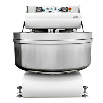 Mikser spiralny do ciasta piekarniczego - 298 litrów / 200 kg - 2 prędkości - ze stałą dzieżą - 2 silniki - Prime Gastro