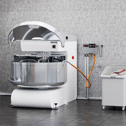 Mikser spiralny do ciasta piekarniczego - 368 litrów / 250 kg - 2 prędkości - ze stałą dzieżą - 2 silniki