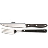 (12 pcs) 12-Piece Steak Knife & Fork Set - Stainless steel - 120mm - Mirror