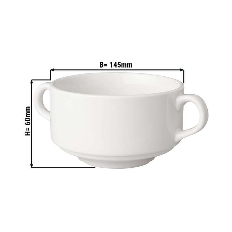 (6 pieces) Mammoet Soup Cup - 30 cl - White