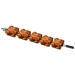 Sztyca w kształcie V do rożen/hahnchengrilli ze stali nierdzewnej - 1025x45x35mm - 1kg - do grill do kurczaków - kompatybilny z GM, HGEM & EM
