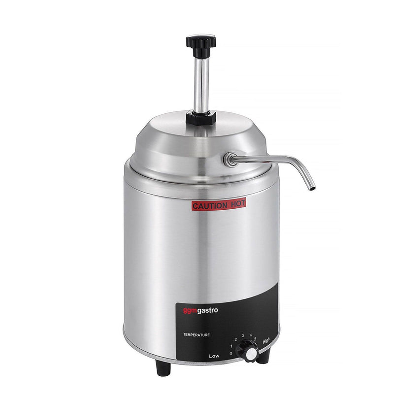 Dozownik do sosów z podgrzewaniem - 550W - 4,4L - do sera i czekolady - z wkładem