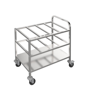Wózek do serwowania 0,80 m - z 2 półkami do przechowywania na 12 pojemników GN1/6 każda - Prime Gastro