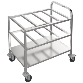 Wózek do serwowania 0,80 m - z 2 półkami do przechowywania na 12 pojemników GN1/6 każda - Prime Gastro