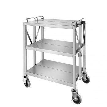 Wózek do serwowania - składany - 635x400mm - z 3 półkami - Prime Gastro