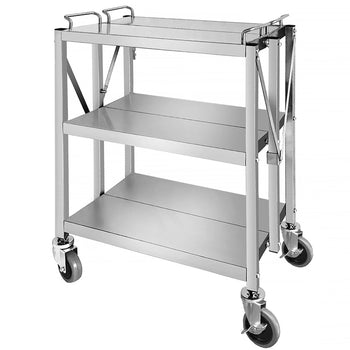 Wózek do serwowania - składany - 635x400mm - z 3 półkami - Prime Gastro