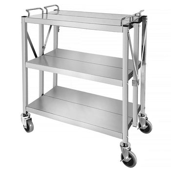 Wózek do serwowania - składany - 880x500 mm - z 3 półkami - Prime Gastro