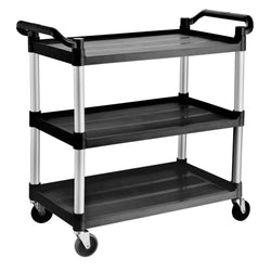 Wózek do serwowania z tworzywa sztucznego - 1020x490 mm - z 3 półkami do przechowywania