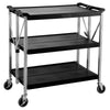 Catering Trolley - Commercial Service & Clearing Trolley - Folding - 880x500mm - 3 Tier