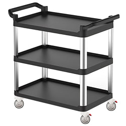 Wózek do serwowania z tworzywa sztucznego - 800x500 mm - z 3 półkami do przechowywania