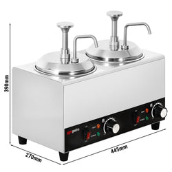 Podgrzewacz do sosów z dozownikiem – 2 x 1,7 litra