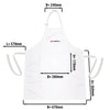(5 szt.) Fartuch na szelkach – 670 x 840 mm – z logo GGM Gastro – biały