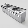 Gazowy grill lawowy - 6,9kW - 400mm - Wolnostojący - 714mm głębokości - Ruszt na stałej wysokości - Ruszt żeliwny - na podstawie otwartej