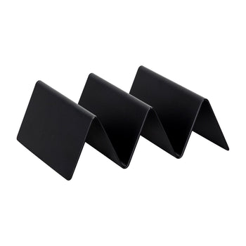 Etagere / Buffet Stand - Black - with 2 shelves - Stainless steel, powder-coated