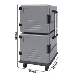 Pojemnik termiczny - ładowany od przodu - 2x180 litrów - na 24x GN 2/1