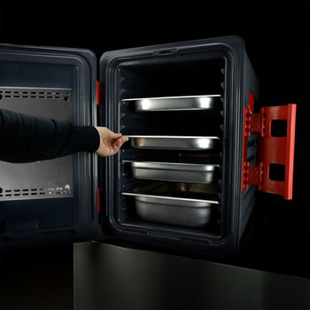 Termobox - ładowany od przodu - 63 litry - podgrzewany - na 12 pojemników GN 1/1 - Prime Gastro