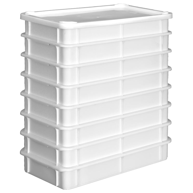 9 - częściowy zestaw pojemników na ciasto – 8 pojemników i 1 pokrywka – EN 600x400 – wysokość: 100 mm