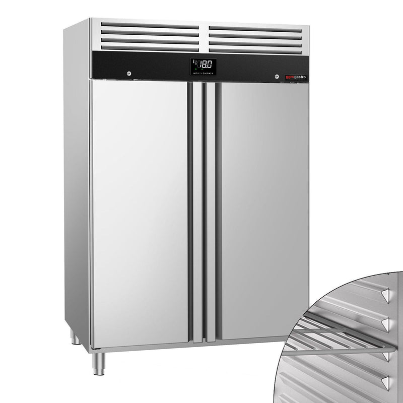 Zamrażarka ze stali nierdzewnej PREMIUM - GN 2/1 - 1200 litrów - z 2 drzwiami