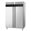 Szafa mroźnicza ze stali nierdzewnej PREMIUM - GN 2/1 - 1200L - 1372x830mm - 2 drzwi - chłodzenie wentylowane; zamek