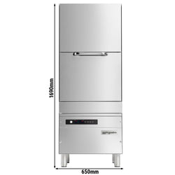 Zmywarka do garnków i sprzętu – dwuścienna – 8 kW – cyfrowa – z opuszczanymi drzwiami dwuściennymi, pompą detergentu i pompą nabłyszczacza, zdjęcie 2 z 3