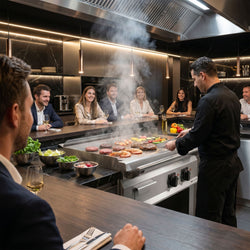 Elektryczna płyta do smażenia typu teppanyaki – 9 kW – wraz z podstawą